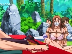 Curvy Anime Girl With Large Breasts Engages In Sexual Activities Outside