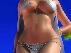Dead Or Alive 5 Tina Hot Blonde In Sexy See Through Dress Exposes Her Ass